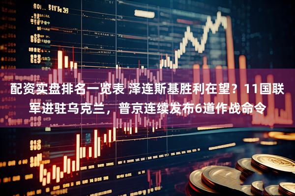 配资实盘排名一览表 泽连斯基胜利在望？11国联军进驻乌克兰，普京连续发布6道作战命令